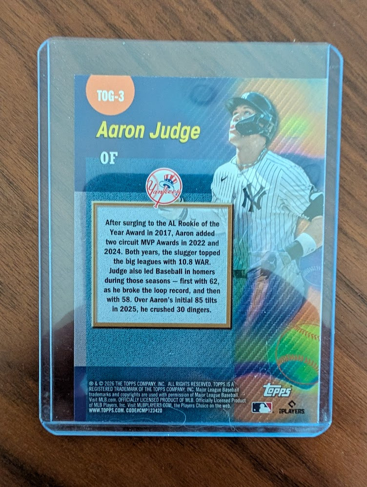 Aaron judge titans of the game insert